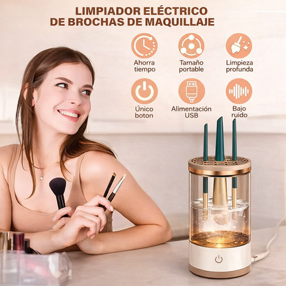 Limpiador de Brochas de Maquillaje Eléctrico USB – Lava y Seca en Minutos
