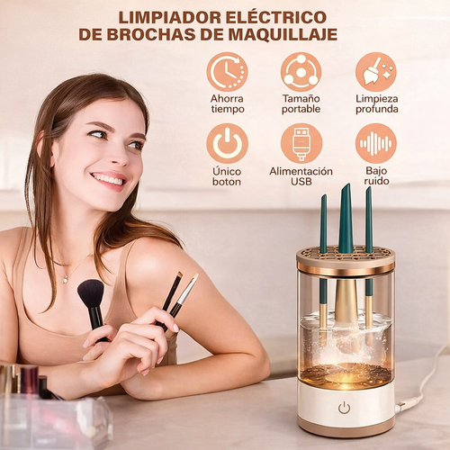 Limpiador de Brochas de Maquillaje Eléctrico USB – Lava y Seca en Minutos